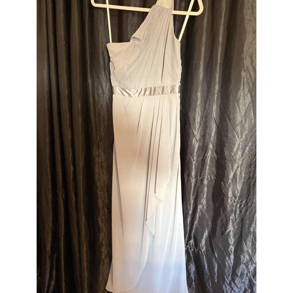 Badgley Mischka Women’s Draped One-Shoulder Chiffon Gown Size 2 Formal NWOT